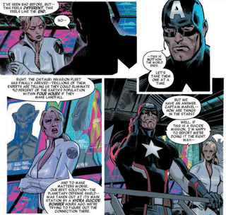 Illustration for article titled Captain America is a fascist, Batman has shitty Watchmen crossover in DC and Marvel’s latest insults